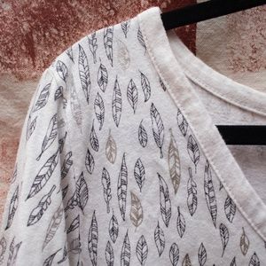 Lane Bryant Gold feathers top